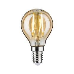 LED Filament Tropfen P45, 230V, E14, 4.7W 2500K 430lm, dimmbar, Goldglas klar