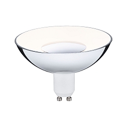 LED Reflektorlampe Edition Special, � 10cm, innenverspiegelt, 230V, GU10, 4.9W 3000K 360lm, 3step dimmbar, Wei� / Silber