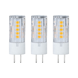 3er-Set LED NV-Stiftsockellampe STS, 12V, GY6.35, 3.58W 2700K 300lm, wei� / klar