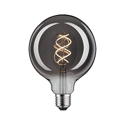 LED Filament Globe125 VINTAGE 1879, Spiral, 230V, E27, 4W 1800K 130lm, dimmbar, Rauchglas