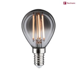 LED Filament Tropfenlampe P45 VINTAGE 1879, 230V, E14, 4W 1800K 170lm, dimmbar, Rauchglas