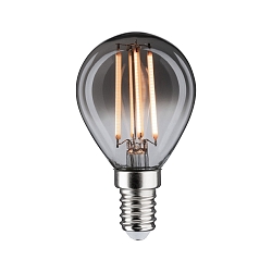 LED Filament Tropfenlampe P45 VINTAGE 1879, 230V, E14, 4W 1800K 170lm, dimmbar, Rauchglas