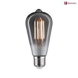 LED Filament Edisonlampe ST64 VINTAGE 1879, 230V, E27, 7.5W 1800K 320lm, dimmbar, Rauchglas