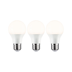 3er-Set LED Birnenlampe, 230V, E27, 8W 2700K 806lm, opal