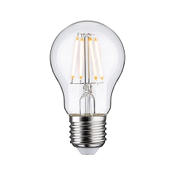 LED Filamentlampe Birnenform A55, 230V, E27, 4.3W 2200K 420lm, Goldlicht insektenfreundlich, schaltbar, Glas, klar