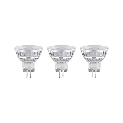 LED Reflektorlampe GU4, 1,8W, 2700K, 184lm, 3er-Pack, 12V, silber