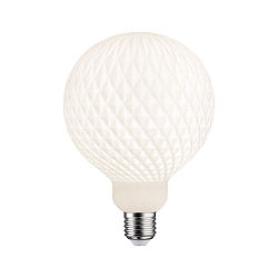 LED Deko-Filament GLOBE G125 WHITE LAMPION V1, E27, 4.3W 3000K 400lm, dimmbar, wei� / Netzmuster