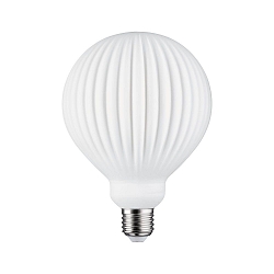 LED Deko-Filament GLOBE G125 WHITE LAMPION V2, E27, 4.3W 3000K 400lm, dimmbar, wei� / vertieft gerillt