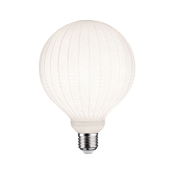 LED Deko-Filament GLOBE G125 WHITE LAMPION V2, E27, 4.3W 3000K 400lm, dimmbar, wei� / gerillt