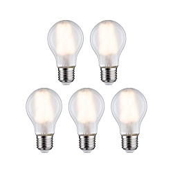 LED Filamentlampe Birnenform, E27, 7W, 2700K, 806lm, 5er Pack, matt