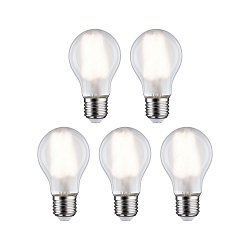 LED Filamentlampe Birnenform, E27, 7W, 4000K, 806lm, 5er Pack, matt
