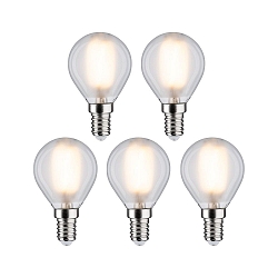 LED Filamentlampe Tropfenform E14, 470lm, 5W, 2700K, 5er Pack, matt