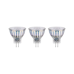 LED Glasreflektorlampe GU4, 36�, 3er Pack, 4,2W, 12V, 2700K, 345lm