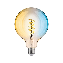 LED Smart Home Filamentlampe ZigBee G125, Tunable White, E27, 230V, 7,5W, 2200-6500K, 600lm, dimmbar, gold