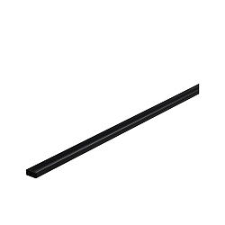 Zubeh�r f�r MaxLED Strips - Profil BASE, IP20, Alu schwarz eloxiert / Kunststoff satin, mit schwarzem Diffusor, 200cm