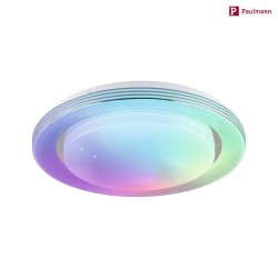 wall and ceiling luminaire RAINBOW DYNAMIC small, tunable white, RGB IP20, chrome, white dimmable