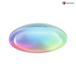 LED Wand-/Deckenleuchte RAINBOW DYNAMIC RGB TunW, mit FB, dimmbar, Chrom / Weiß
