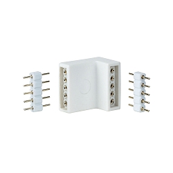 Zubeh�r f�r MAX LED STRIPE Eckverbinder, 4er-Set, wei�, inkl. 8 Steckverbinder