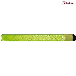 Sportlicht - LED Nylon-Schnappband, Dauerlicht/Blinkmodus, mit Batterie, gelb / gelbes Licht