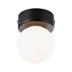 wall and ceiling luminaire GOVE G9 IP44, mat, black 