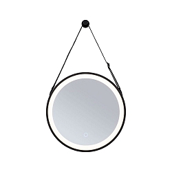 mirror with lighting MIRO � 40CM round, tunable white, with suspension kit IP44, black matt 