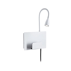 reading lamp HALINA LED with USB connection IP20, white 