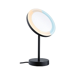 LED Kosmetik-Spiegel MASUA, IP44, Stand-Version, 6W 2700/4000/6500K (WhiteSwitch), CRi < 90, mit Steckerkabel, neigbar, schwarz