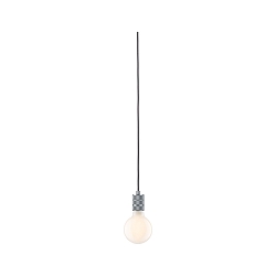 Pendelleuchte NEORDIC TILLA, E27, mit 500cm Stoff-Steckerkabel inkl. Schnurschalter, Graualuminium