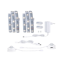LED Strip MaxLED 250 Comfort Set Bett 2x1m  2700K Protect Cover IP44 2x4W, silber, warmwei�