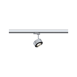ProRail3 LED 3-Phasen-Schienenspot ALDAN, 230V, Halbkugel-Linse, dimmbar, 9W 3000K 400lm, Silber / Schwarz
