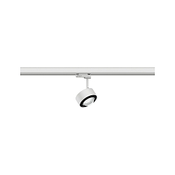 ProRail3 LED 3-Phasen-Schienenspot ALDAN, 230V, Halbkugel-Linse, dimmbar, 9W 4000K 400lm, Wei� / Schwarz