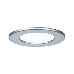 LED Recessed luminaire QUALITY PREMIUM PANEL LED, round, IP44, 1x6W, 4000K, 230V, 115mm, chrome matt