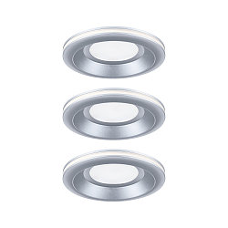 LED Einbauleuchte SORMUS, 100�, 3er Set, rund, 6,5W, 3000K, 560lm, IP65, chrom matt