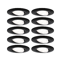 recessed luminaire CALLA LED swivelling, set of 10 LED IP65, black matt 6W 500lm 4000K CRI 80-89