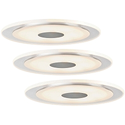 LED Recessed luminaire PREMIUM LINE WHIRL LED, round, 3x6W, 18VA, 150mm, turned aluminum/satined