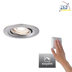 Recessed spot LED NOVA MINI PLUS with LED Module, IP23, swivelling, 230V, 4.2W 2700K 300lm 38, dimmable, iron brushed