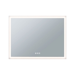 mirror with lighting MIRRA LED 80 X 60CM / WIDE square, CCT Switch, with touch dimmer, with heating function IP44