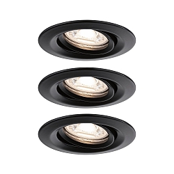 LED Deckeneinbauleuchte NOVA MINI COIN, 3er-Set, 4W, 2700K, 310lm, schwarz matt