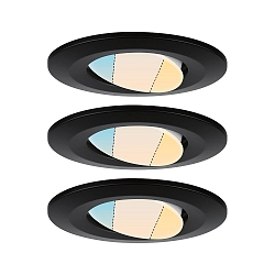 recessed luminaire CALLA swivelling, set of 3 IP65, black matt dimmable 5W 430 | 550lm 3000K 100� 100� CRI >80