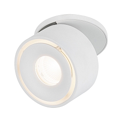 LED Einbau-Objektleuchte SPIRCLE, 230/40V, 8W 3000K 36�, drehbar, neigbar, Wei� matt / Alu
