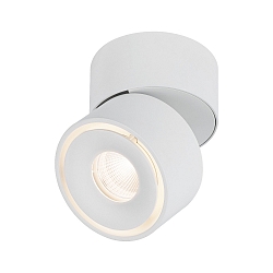 LED Aufbau-Objektleuchte SPIRCLE, 230/40V, 8W 3000K 36�, drehbar, neigbar, Wei� matt / Alu
