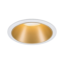 Einbauleuchte COLE, rund, � 8.8cm, starr, r�ckversetzt, 230V, GU10 max. 10W, Alu/Kunststoff, Wei� matt / Gold