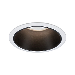 Recessed spot LED COLE IP44, fixed, incl. LED COIN Module, 230V, 6.5W 2700K460lm 100�, 3-step dimmable, white / black matt