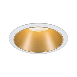 Recessed spot LED COLE IP44, fixed, incl. LED COIN Module, 230V, 6.5W 2700K460lm 100�, 3-step dimmable, white / gold matt