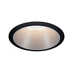 Recessed spot LED COLE IP44, fixed, incl. LED COIN Module, 230V, 6.5W 2700K460lm 100�, 3-step dimmable, black / silver