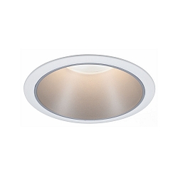 Recessed spot LED COLE IP44, fixed, incl. LED COIN Module, 230V, 6.5W 2700K460lm 100�, 3-step dimmable, white / silver