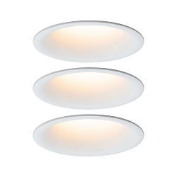 3er-Set LED Einbauleuchten-Set CYMBAL COIN Dim-To-Warm, IP44, starr, blendfrei, 230V , 6.8W 2000-2700K 480lm 45�, Wei� matt