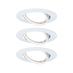 recessed luminaire BASE swivelling, set of 3, switchable GU10 IP20, white  15W 350lm 3000K 100� 100� CRI >80