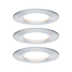 recessed luminaire NOVA COIN LED round, rigid, set of 3 IP44, aluminium  19,5W 460lm 2700K 100� 100� CRI >80