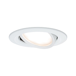 LED Einbauleuchten-Set NOVA COIN, IP23, rund, schwenkbar, inkl. Modul 6.5W 2700K 460lm 100�, 3step dimmbar, Wei� matt